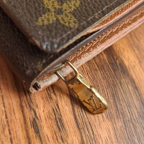 Lous Vuitton LV Monogram zipper wallet vintage canvas authentic - Picture 11 of 11